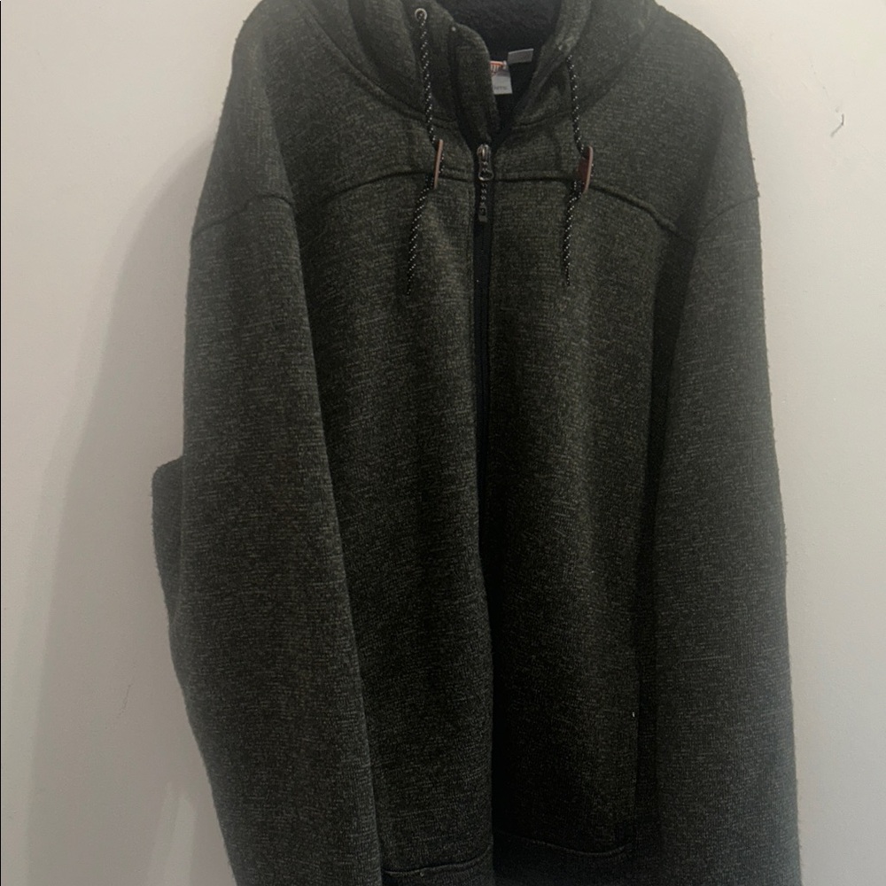 Men's Dark Gray Zip-Up Sweater